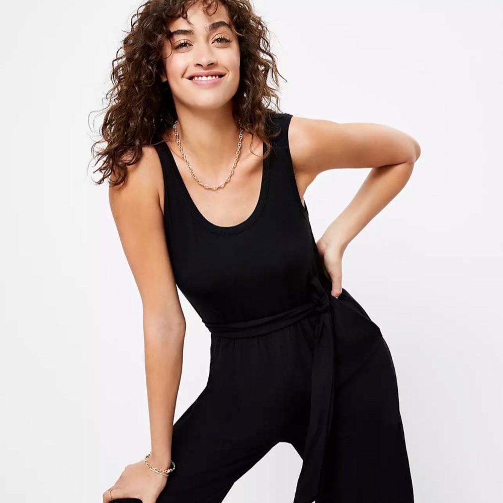 Loft Scoop Neck Tank Jumpsuit